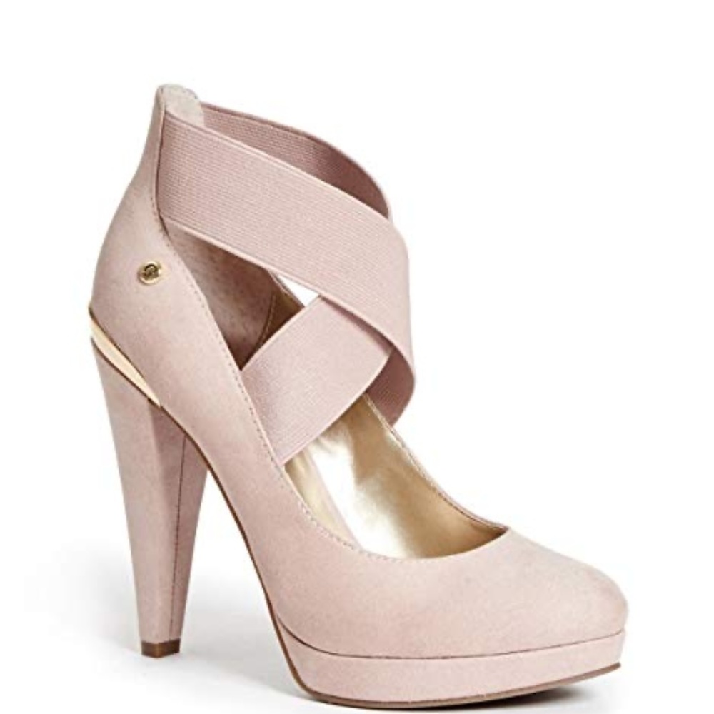 New Gorgeous Guess Blush Raylyn Criscross Heels!